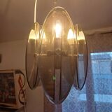 Lustre Vintage Veca , Chrome et Verre Fumé