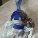 glass paste vase signed, bronze mount