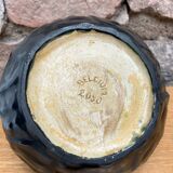 Art Nouveau barbotine vase with "scarabs" decoration.