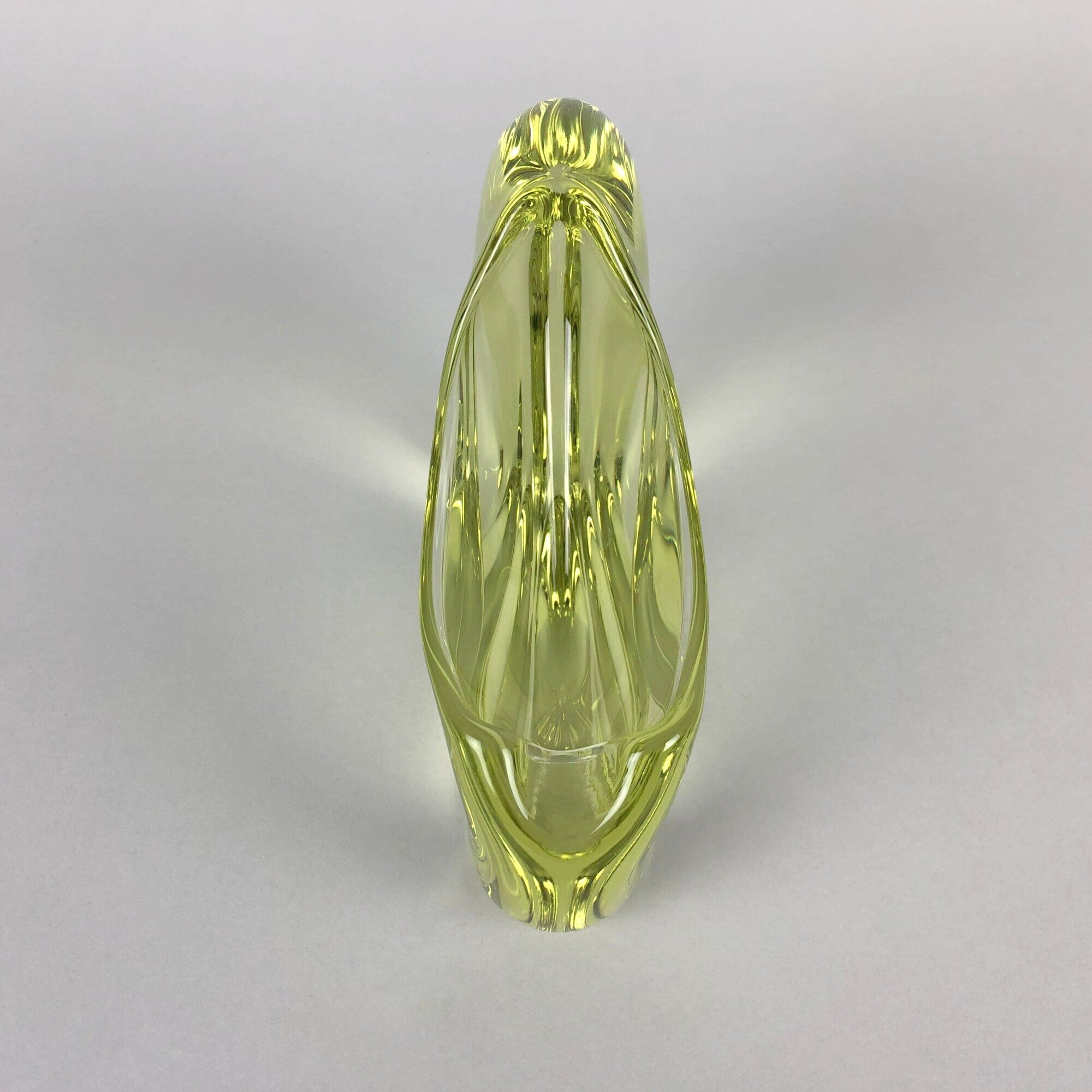 Glass ashtray by Miloslav Klinger for Zelezny Brod Glassworks, 1960's