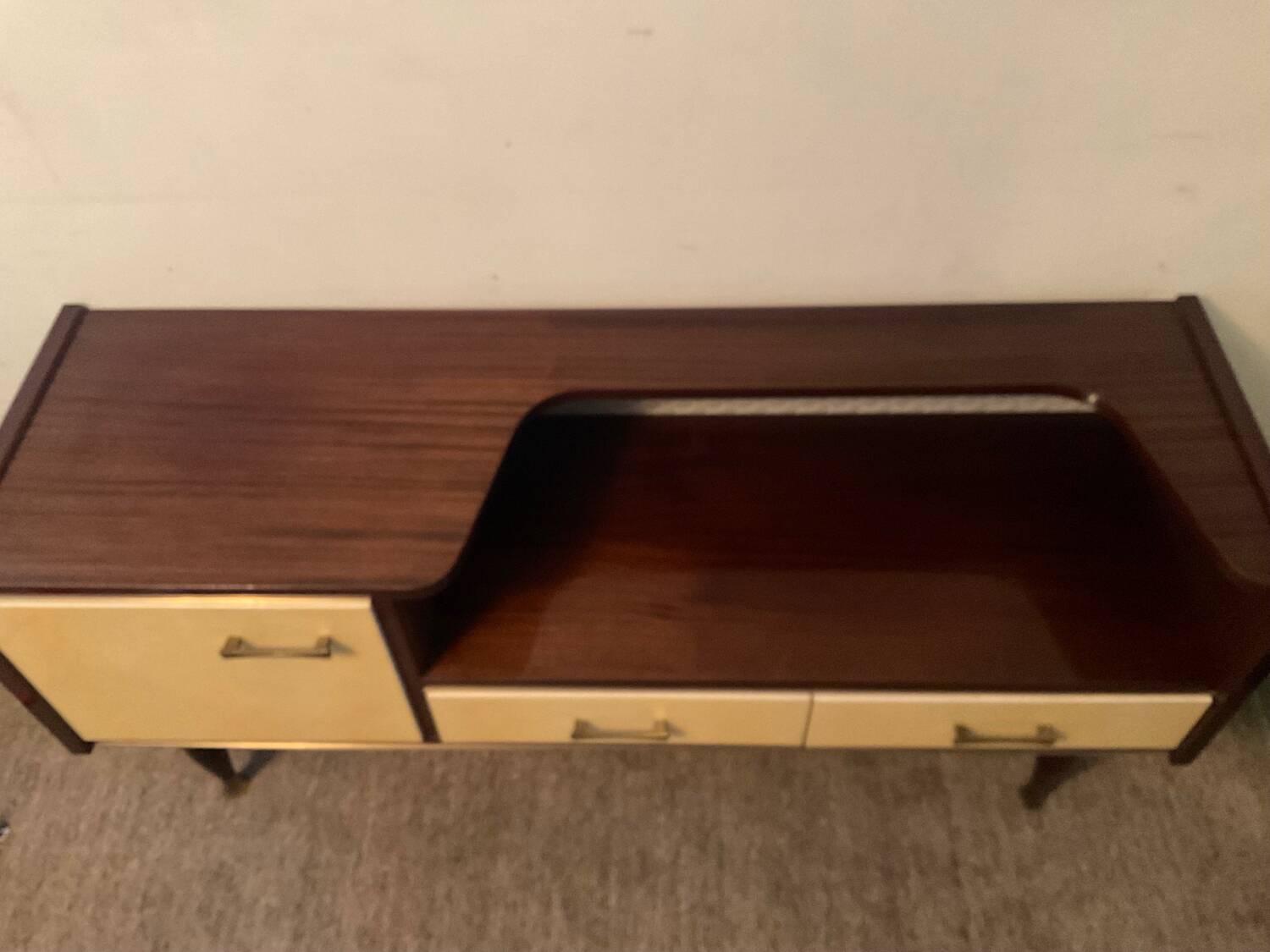 Enfilade meuble tv vintage en teck