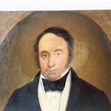 Portrait of a man in oil on canvas 19th century, old painting 1843 signed
