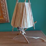 Vintage lamp with raffia lampshade