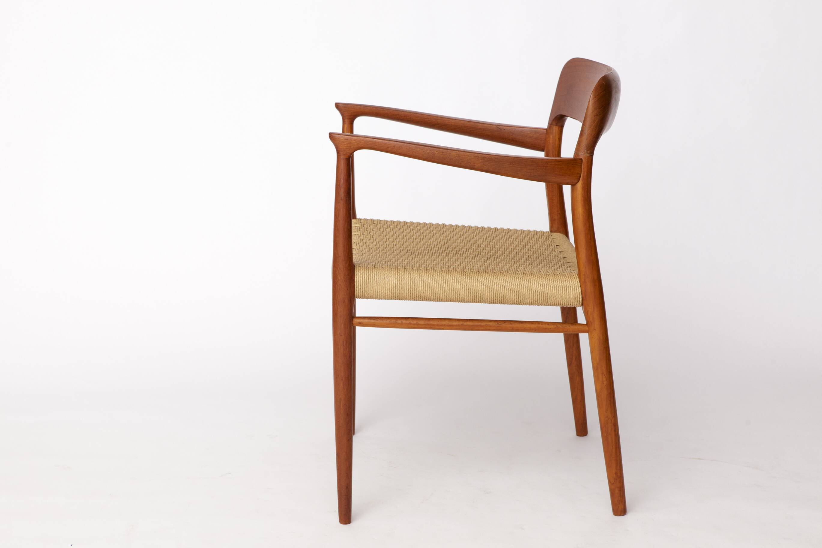 Niels Otto Møller Armchair No. 56 – Teak & Danish Cord –1954 Danish Vintage