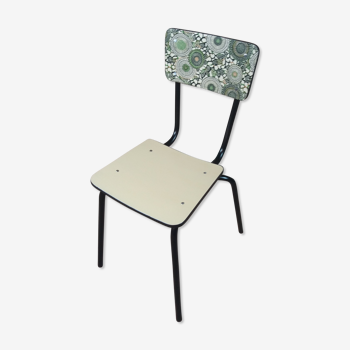 Chaise en formica, revisitée dans le style Liberty, années 60.