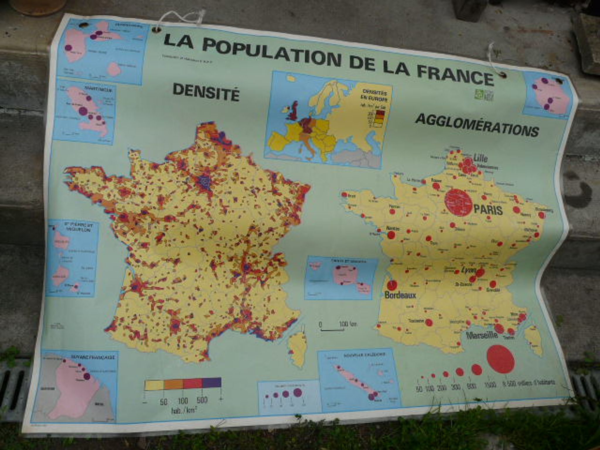 Affiche scolaire MDI La France sa population et structure de la population