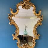 Golden console set and baroque mirror