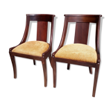 Empire style antique gondola chairs