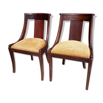 Empire style antique gondola chairs