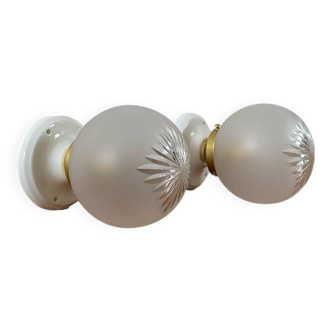 Pair of vintage globe wall lights