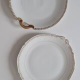 Pair of porcelain cake dishes