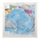 Vintage map Oceania Australia Japan 43x43cm from 1950