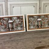 Pair of cast iron window shutters in Louis XVI style.