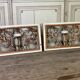 Pair of cast iron window shutters in Louis XVI style.