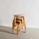 Tabourets d'enfant finlandais vintage d'Alvar Aalto, produits par Artek, années 1980