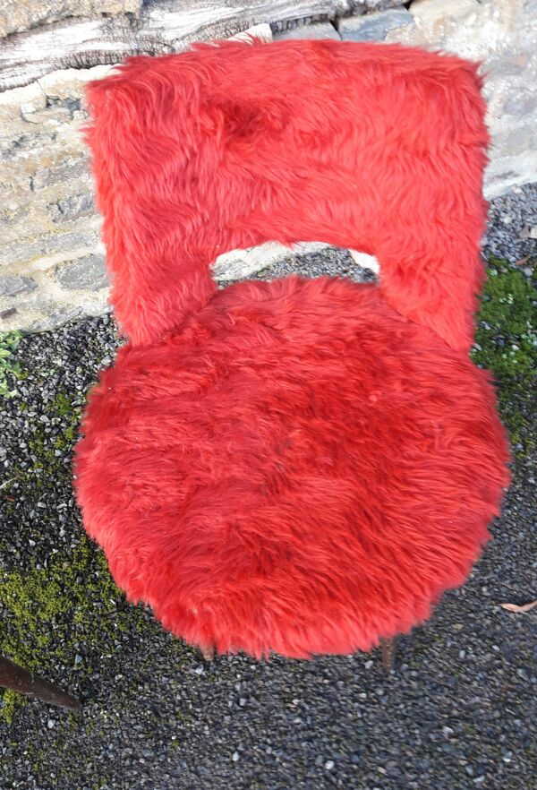 Paire de chaises moumoute Baumann n°845