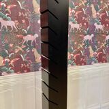 Black steel floor lamp