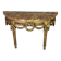 Louis XVI console table in carved and gilded wood, Jura brocatelle marble, 18th century