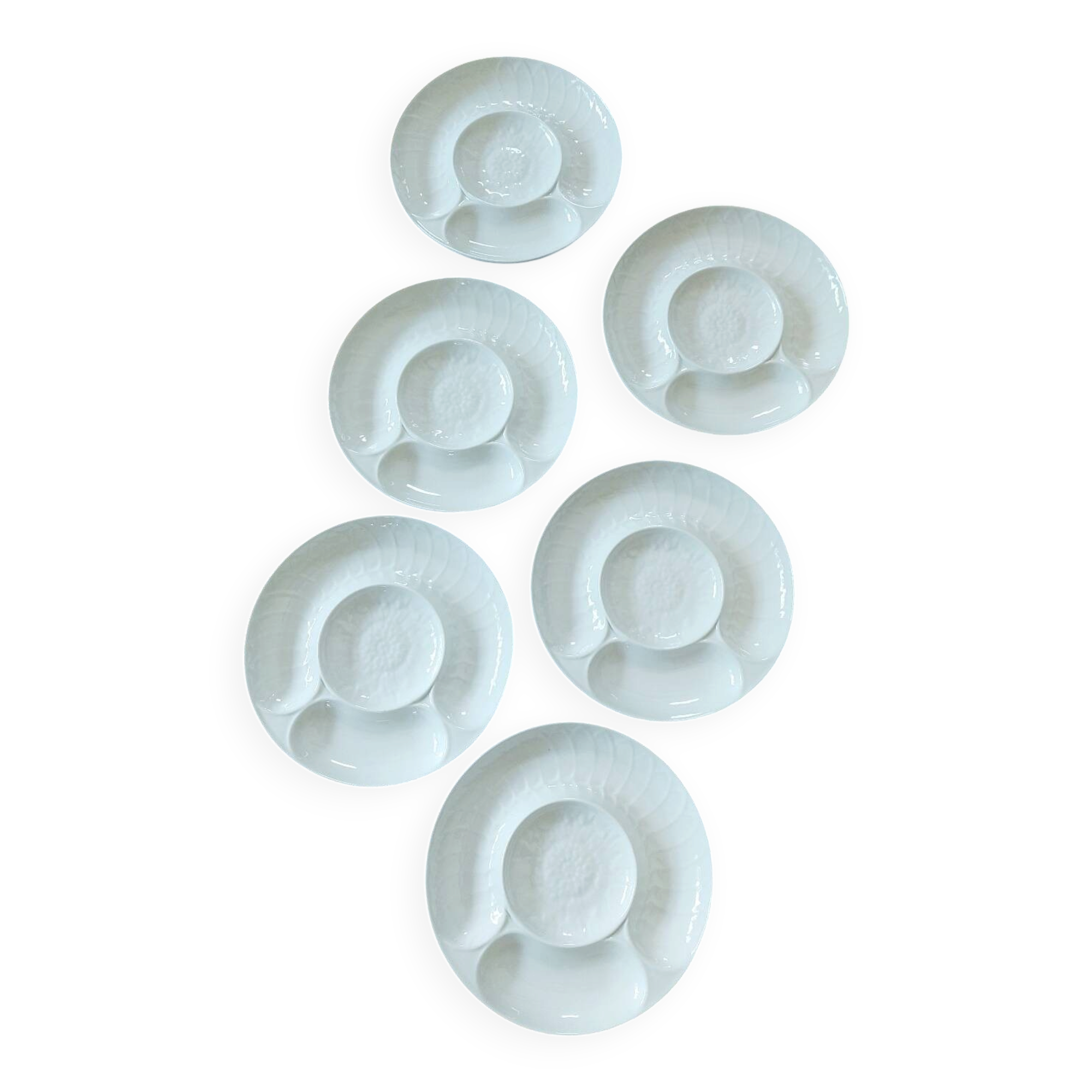 Service of 6 artichoke plates - Pillivuyt porcelain