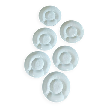Service of 6 artichoke plates - Pillivuyt porcelain