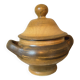 Grande soupière légumier Longchamp en grès vintage