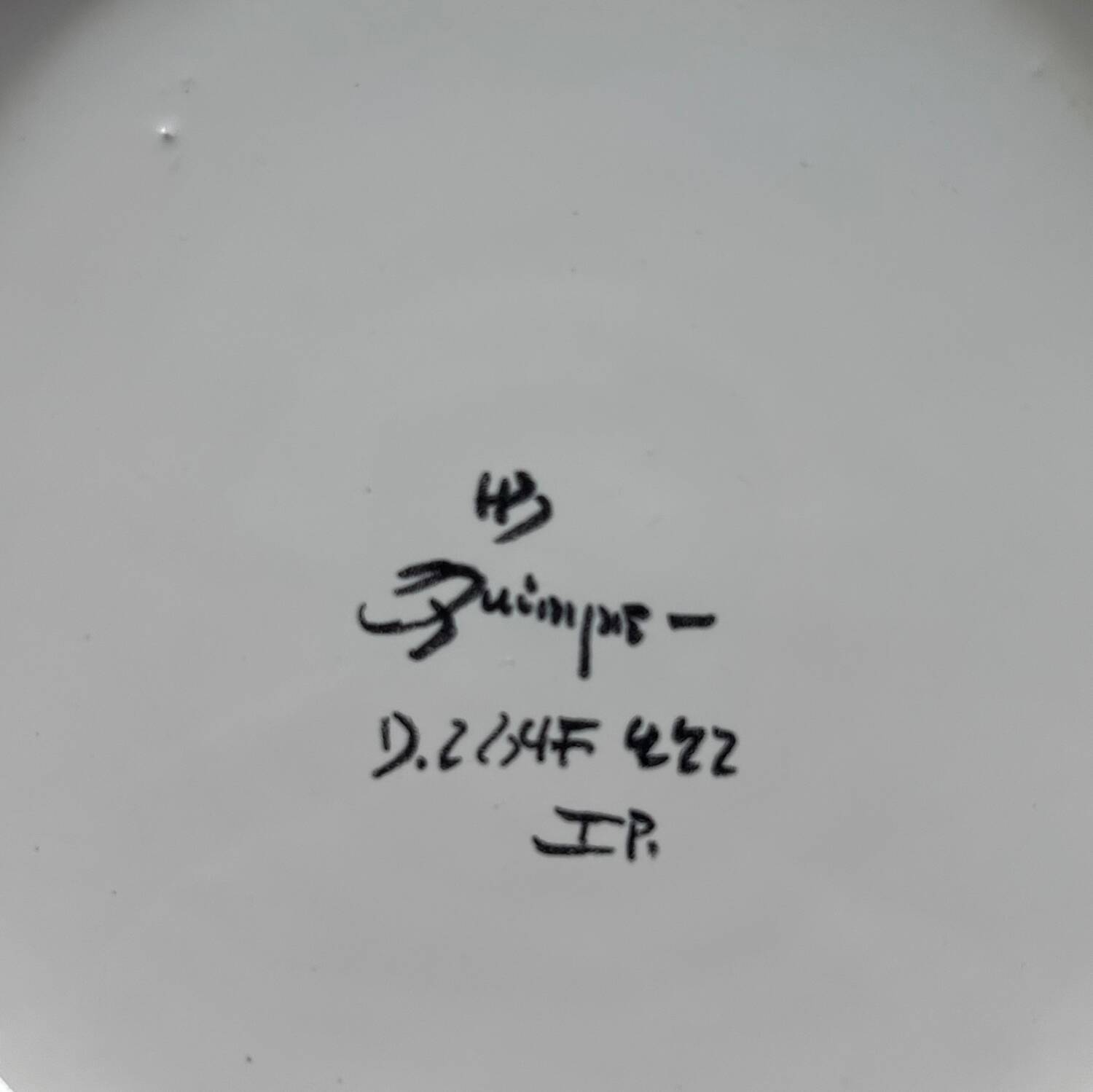 Hollow dish signed HB Quimper