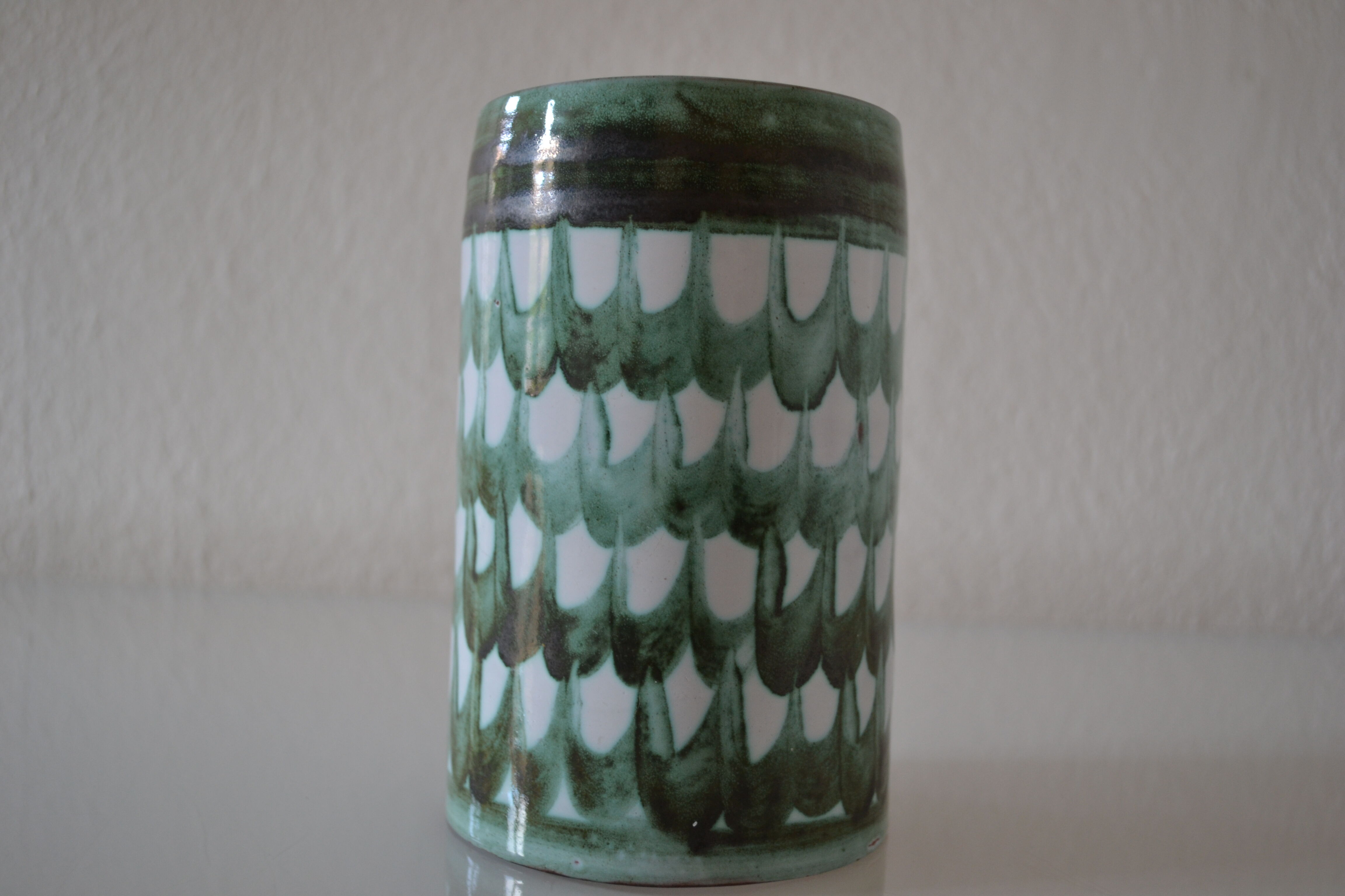 Vintage ceramic beer mug hallstatt austria
