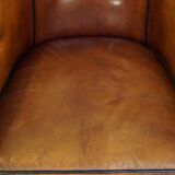 large luxury sheep leather club chair with a unique appearance