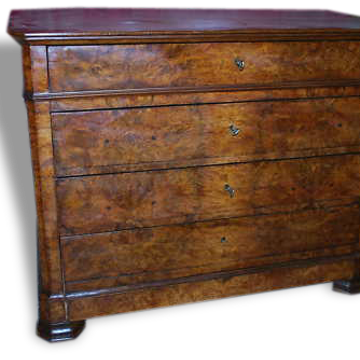 LOUIS PHILIPPE style COMMODE in Walnut