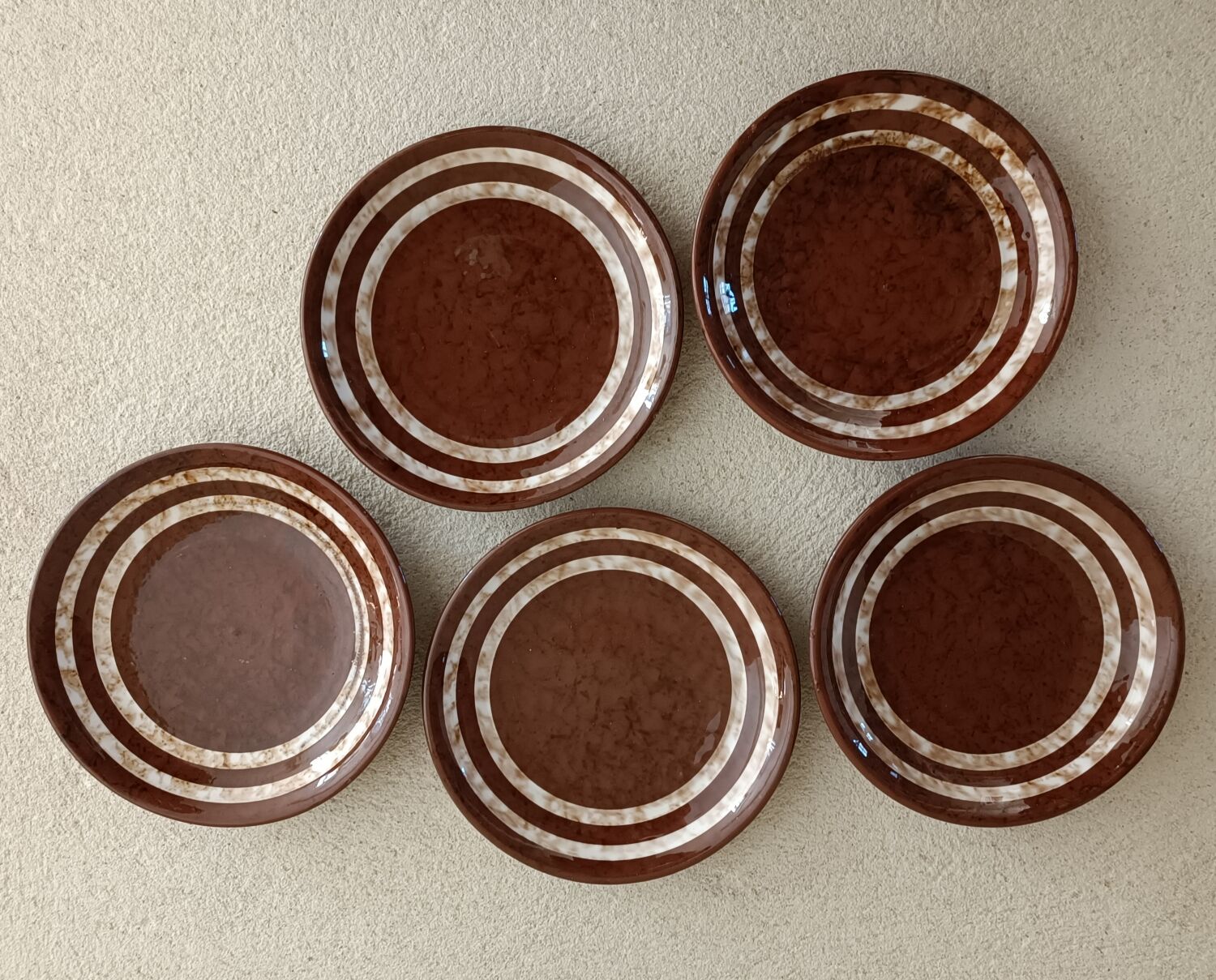 Set of 5 cups and 1 milk jug Mary Sarreguemines