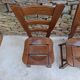 Brutalist oak chairs