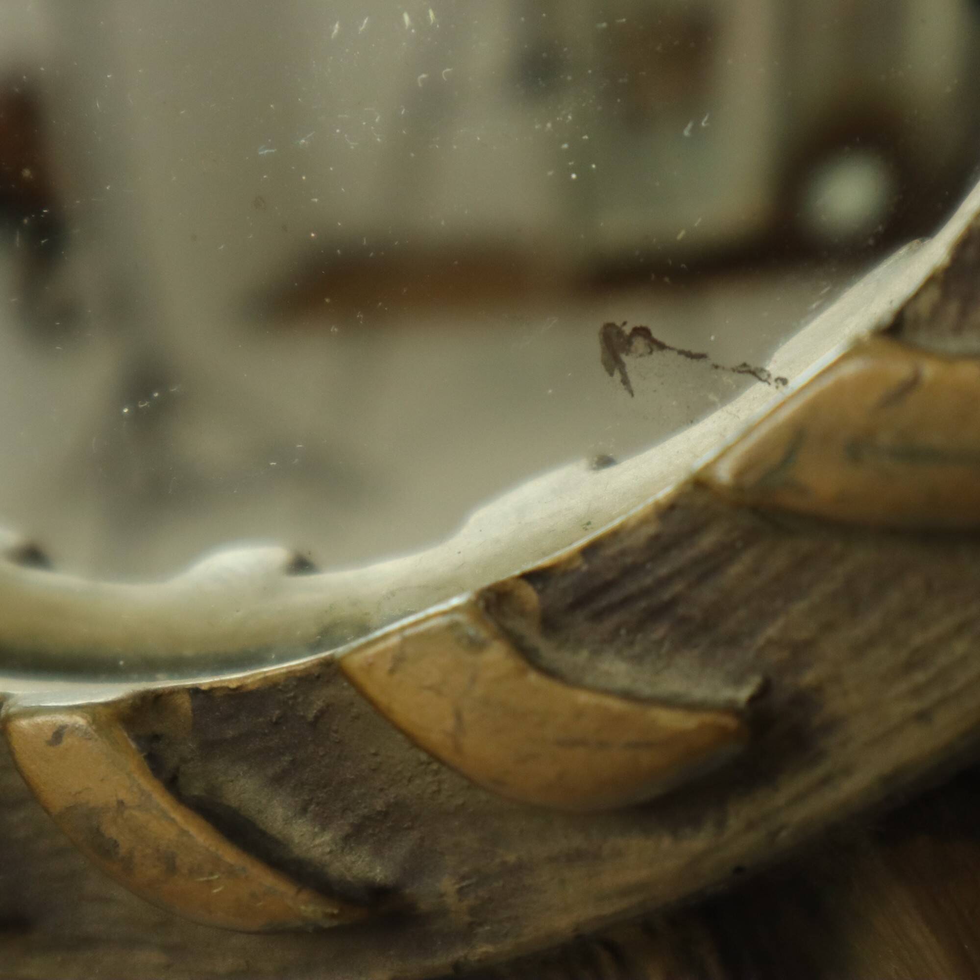 Sixties Sunburst Butler Mirror Sun Mirror Ball Glass Resin 43cm