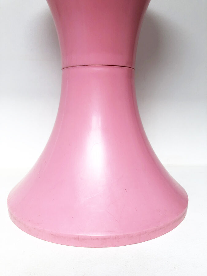 Pink and white "Tam Tam" stool, 1970