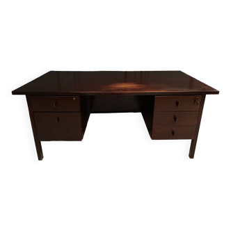 Bureau en acajou 5 tiroirs dans le goût de Arne Vodder, Danemark 1960