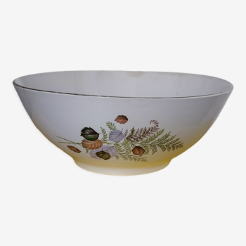 Salad bowl autumn pattern Digoin Sarreguemines