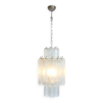Chandelier with Murano tubes vintage attributed to Venini