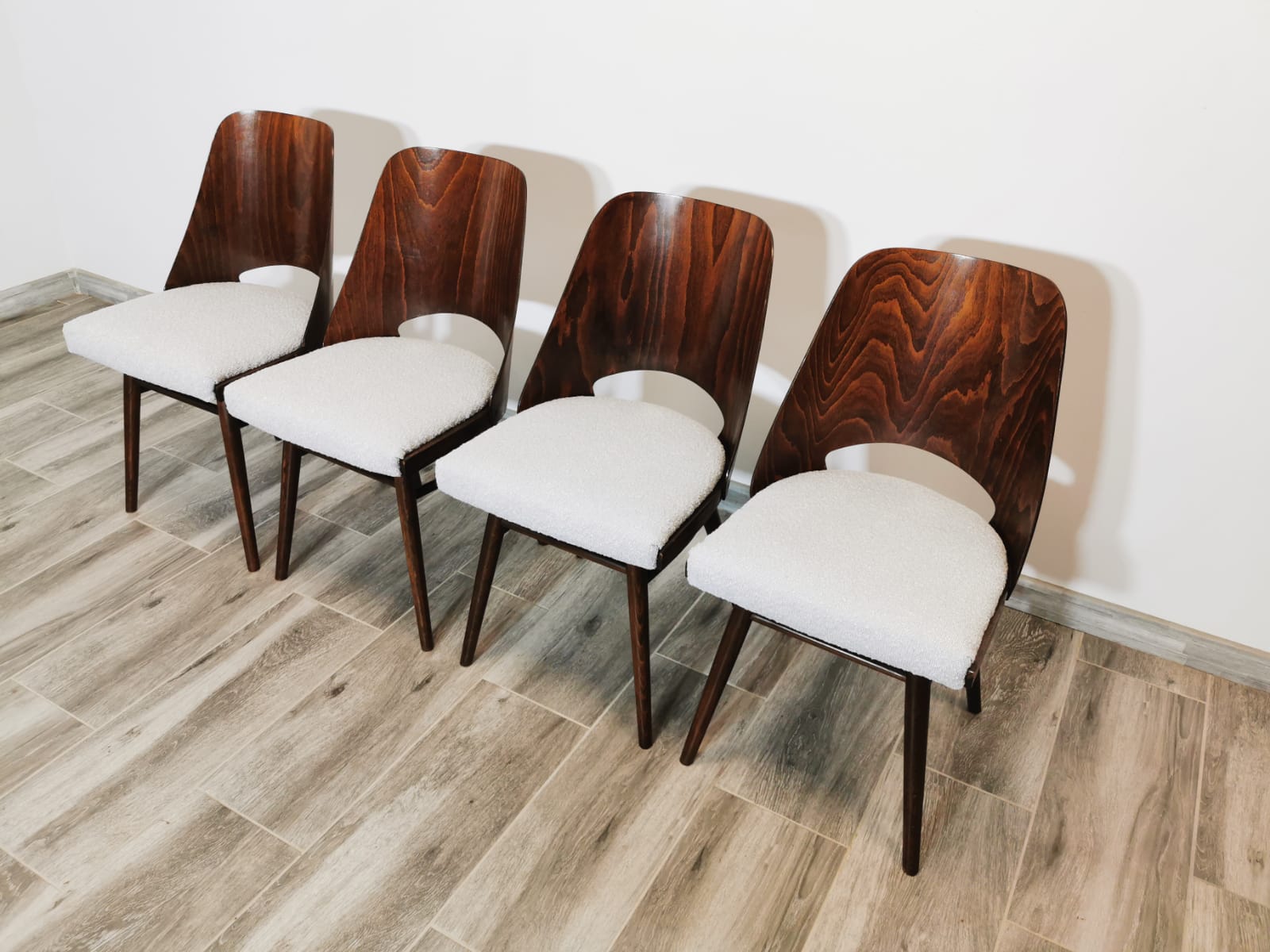 Dining Chairs by Radomir Hoffman for Ton, 1950s, Set of 4