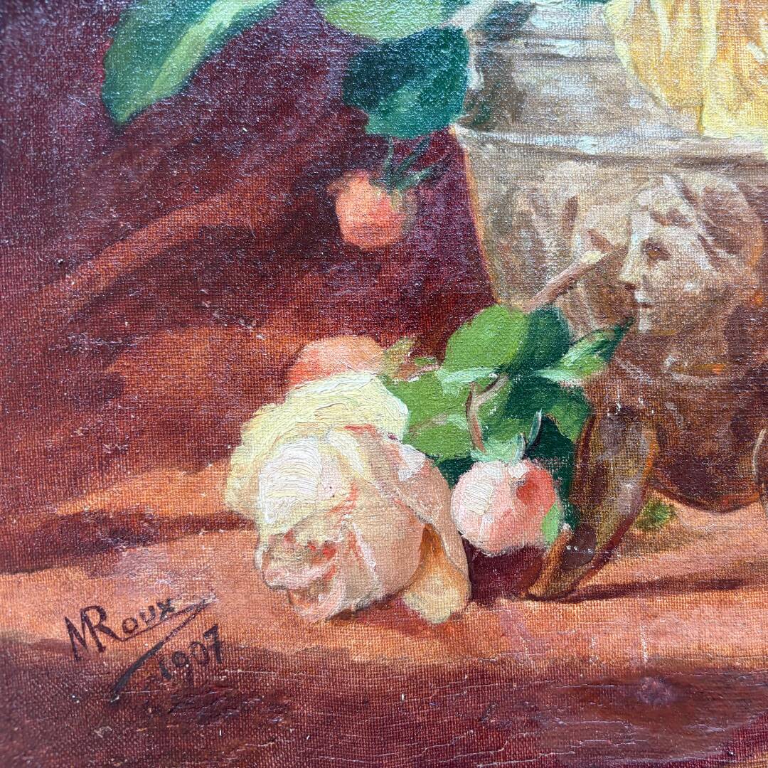 Bouquet of roses, oil on canvas 1907