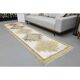 1970s Turkish Hand-Knotted Wool Cotton White Runner Rug 92x322