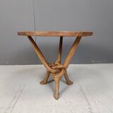 Vintage tribal art side table, 1960s