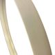 Beige vintage round mirror in a space style / wall mirror