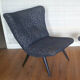 Fauteuil chauffeuse wing chair années 50