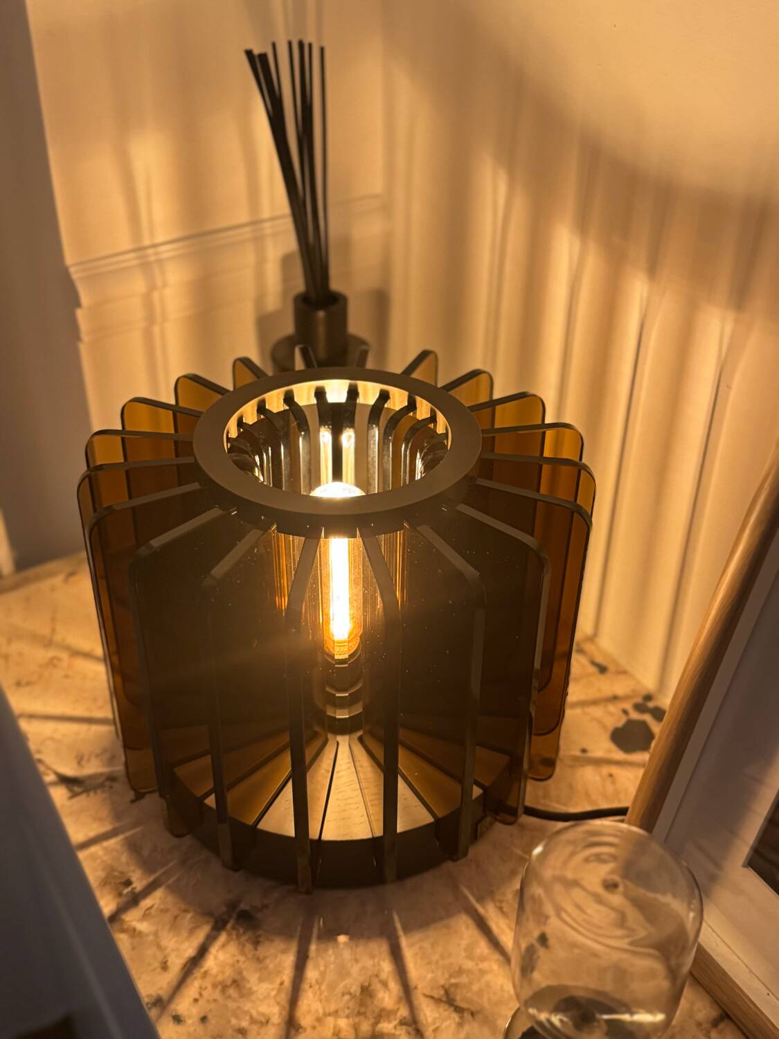 Lamina S Brown Design Table Lamp by Eve