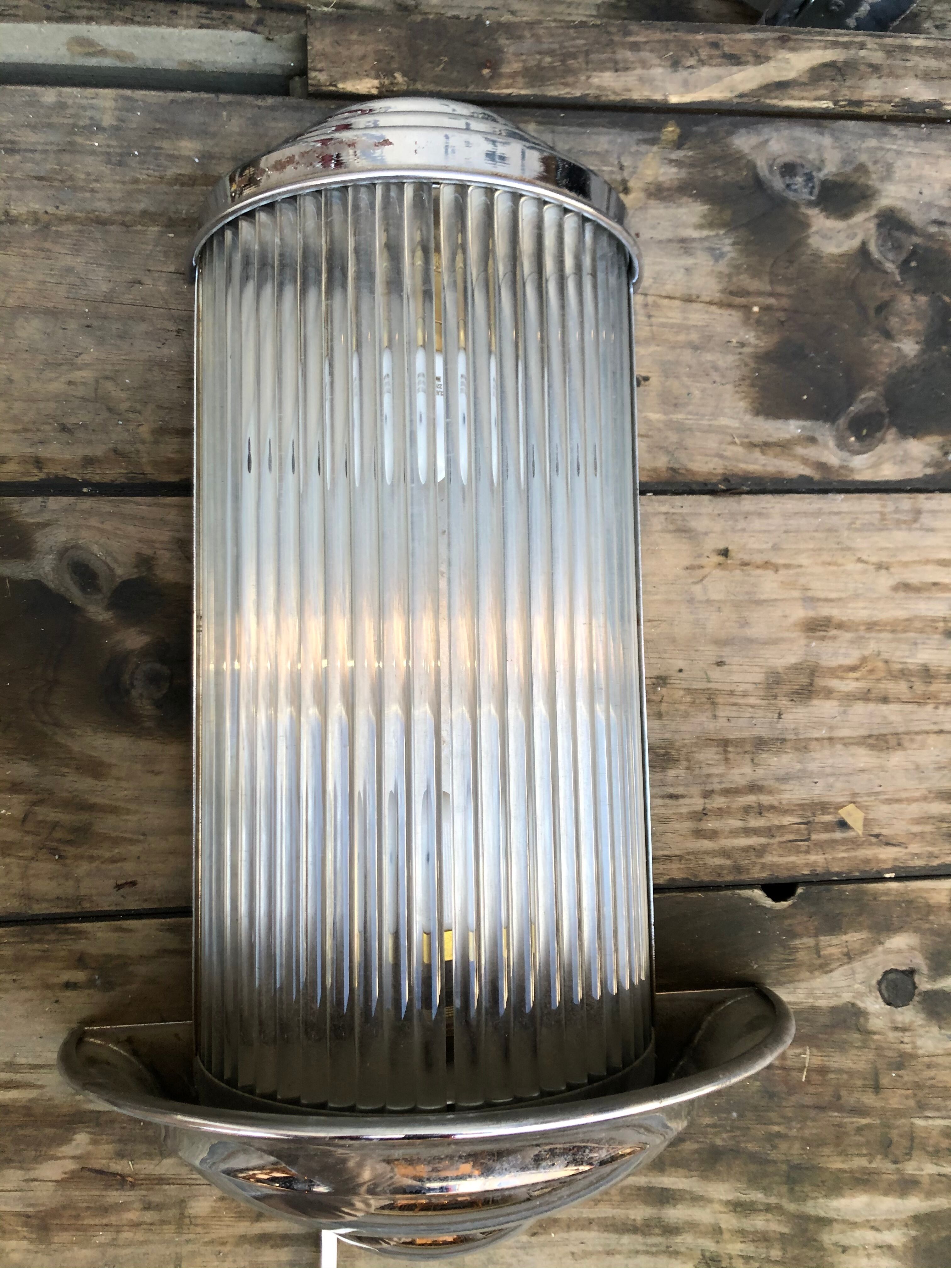 Art Deco Henri Petitot chrome and glass tubes