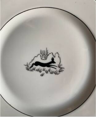 6 dessert plates in Limoges porcelain - Manufacture A. Vignaud