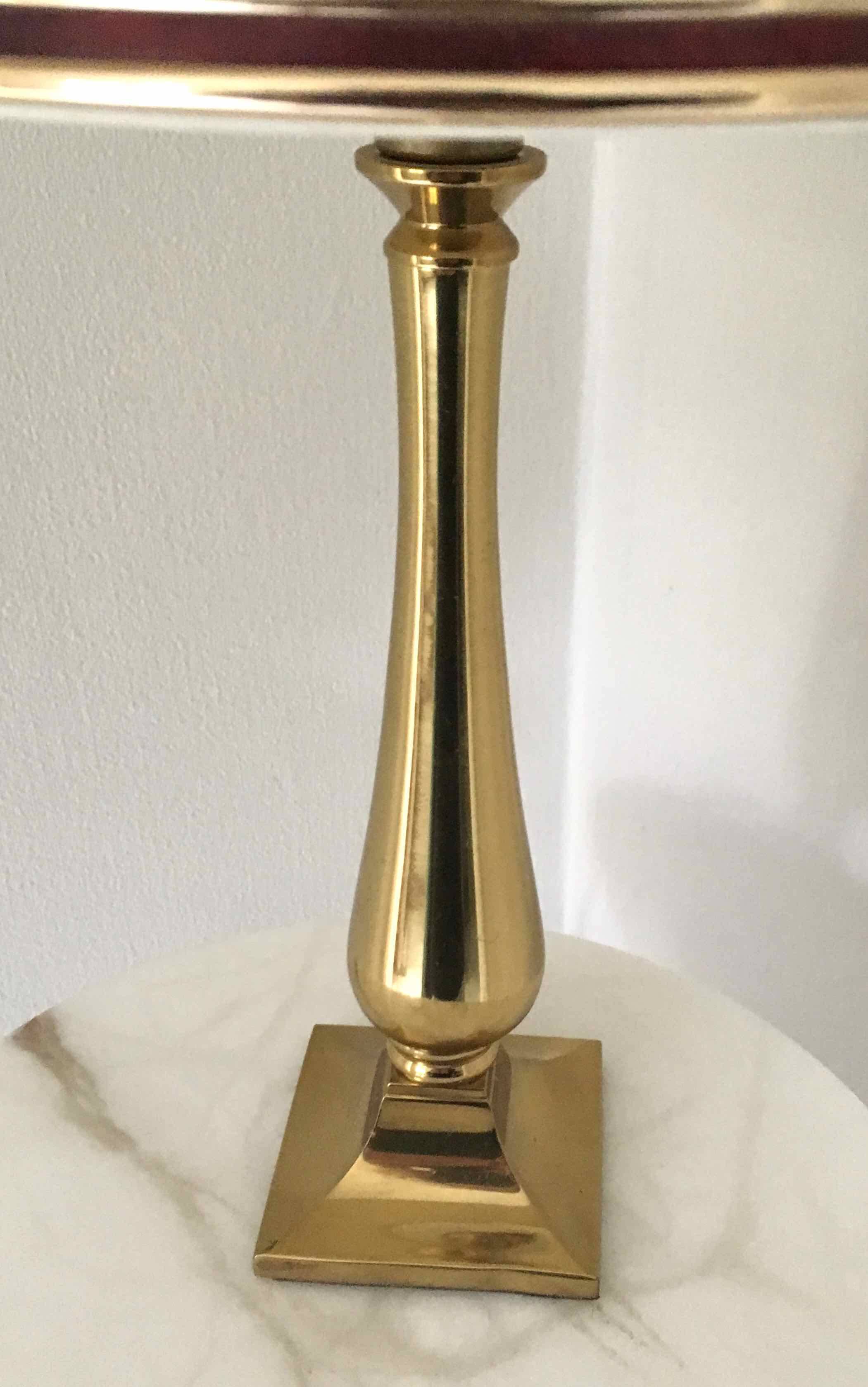 Brass base bedside lamp