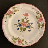 3 sweet pea plates, Samadet earthenware, 18th century
