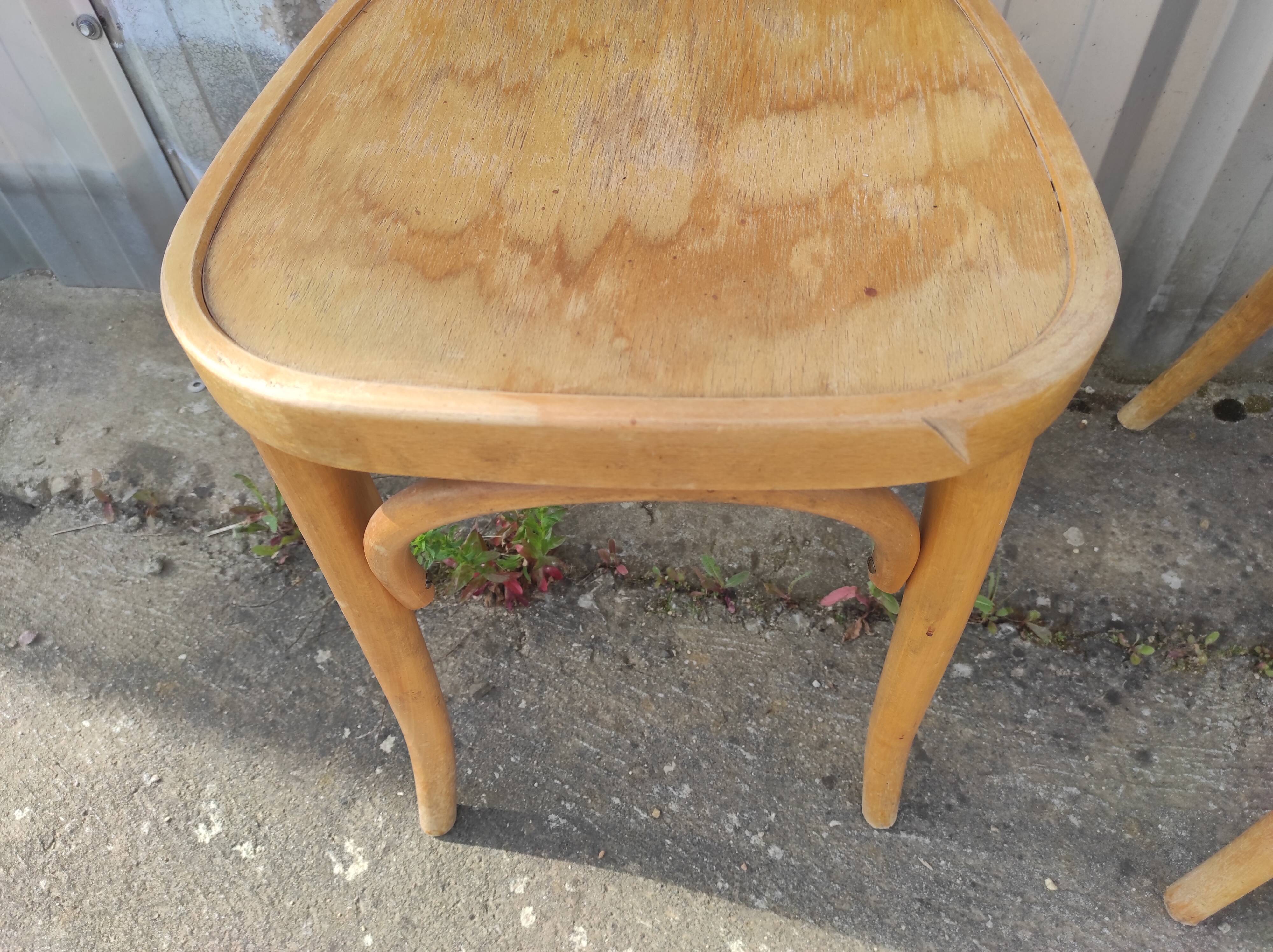 4 bistro chairs  blond wood