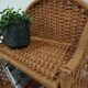 Folding rattan shelf