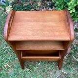Magazine holder end of sofa 40s oak